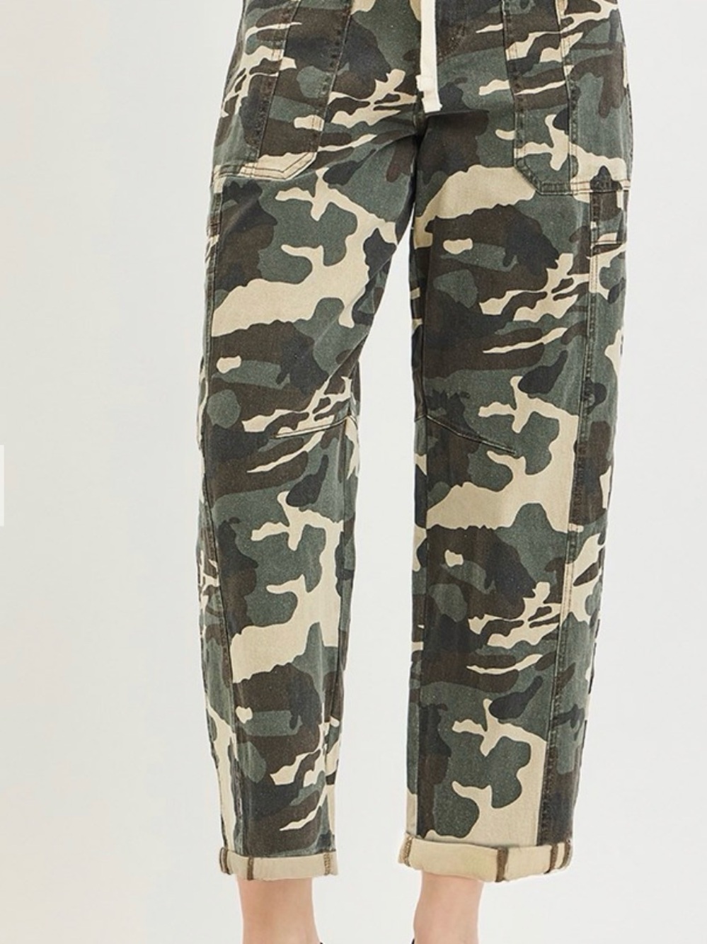 Risen Jeans Slouchy Barrel Camo Pants
